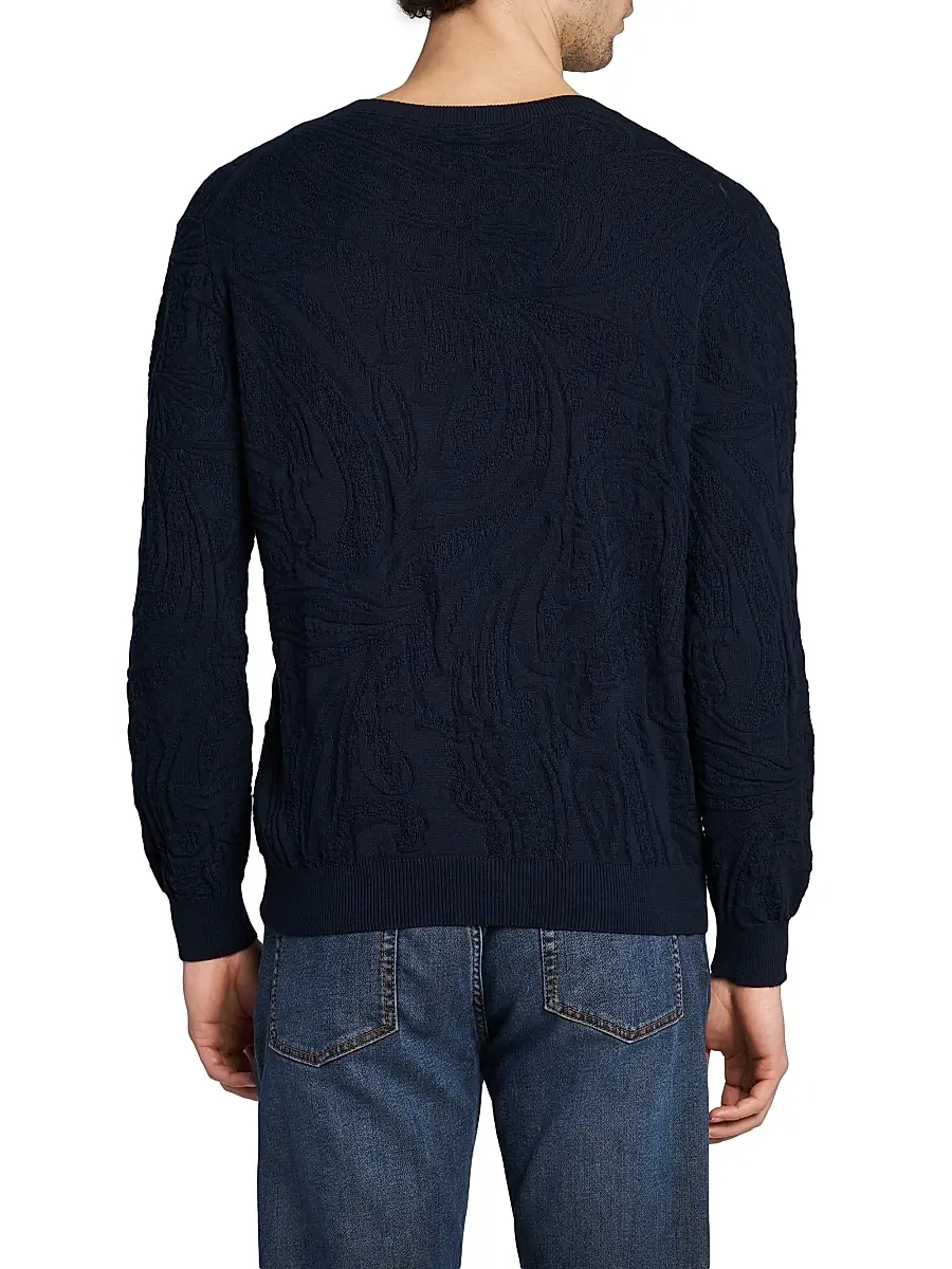 Etro Men's Roma Cotton Crewneck Sweater | Thumbnail 5 Etro Men's Roma Cotton Crewneck Sweater | Thumbnail 5