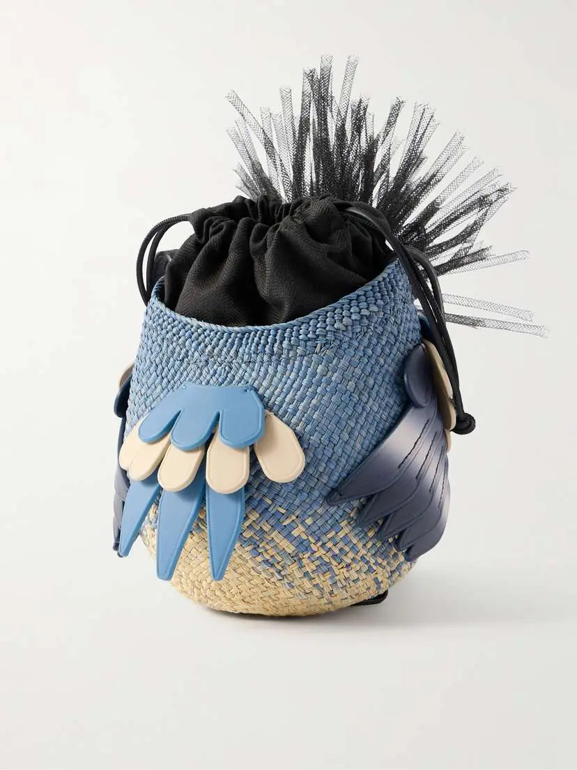 Loewe + Paula's Ibiza Leather-trimmed Woven Raffia Shoulder Bag | Thumbnail 4 Loewe + Paula's Ibiza Leather-trimmed Woven Raffia Shoulder Bag | Thumbnail 4