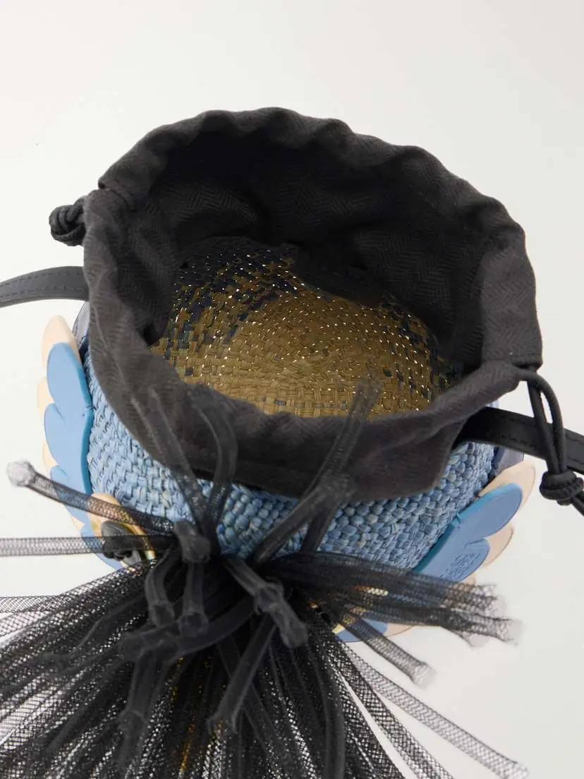 Loewe + Paula's Ibiza Leather-trimmed Woven Raffia Shoulder Bag | Thumbnail 6 Loewe + Paula's Ibiza Leather-trimmed Woven Raffia Shoulder Bag | Thumbnail 6