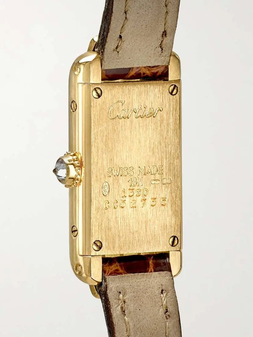 Stephanie Windsor + Cartier Tank 2000s Allongeé 34mm 18-karat Gold, Diamond And Leather Watch, Ref. No. 1361 | Thumbnail 4 Stephanie Windsor + Cartier Tank 2000s Allongeé 34mm 18-karat Gold, Diamond And Leather Watch, Ref. No. 1361 | Thumbnail 4