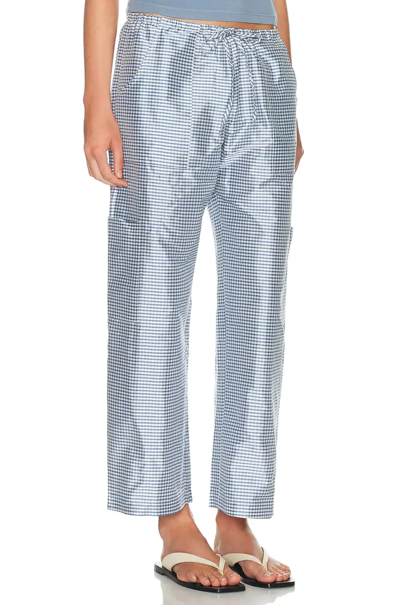 DONNI. The Taffeta Gingham Drawstring Cargo Pant | Thumbnail 2 DONNI. The Taffeta Gingham Drawstring Cargo Pant | Thumbnail 2