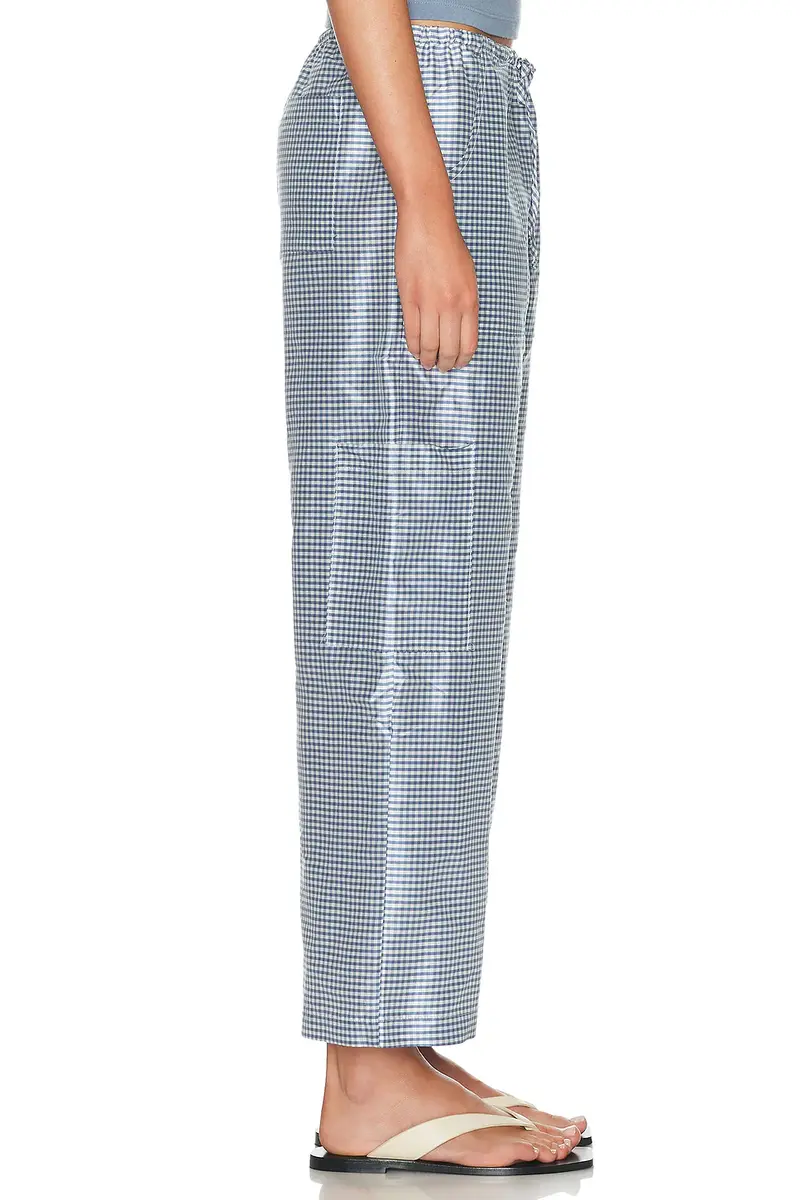 DONNI. The Taffeta Gingham Drawstring Cargo Pant | Thumbnail 3 DONNI. The Taffeta Gingham Drawstring Cargo Pant | Thumbnail 3