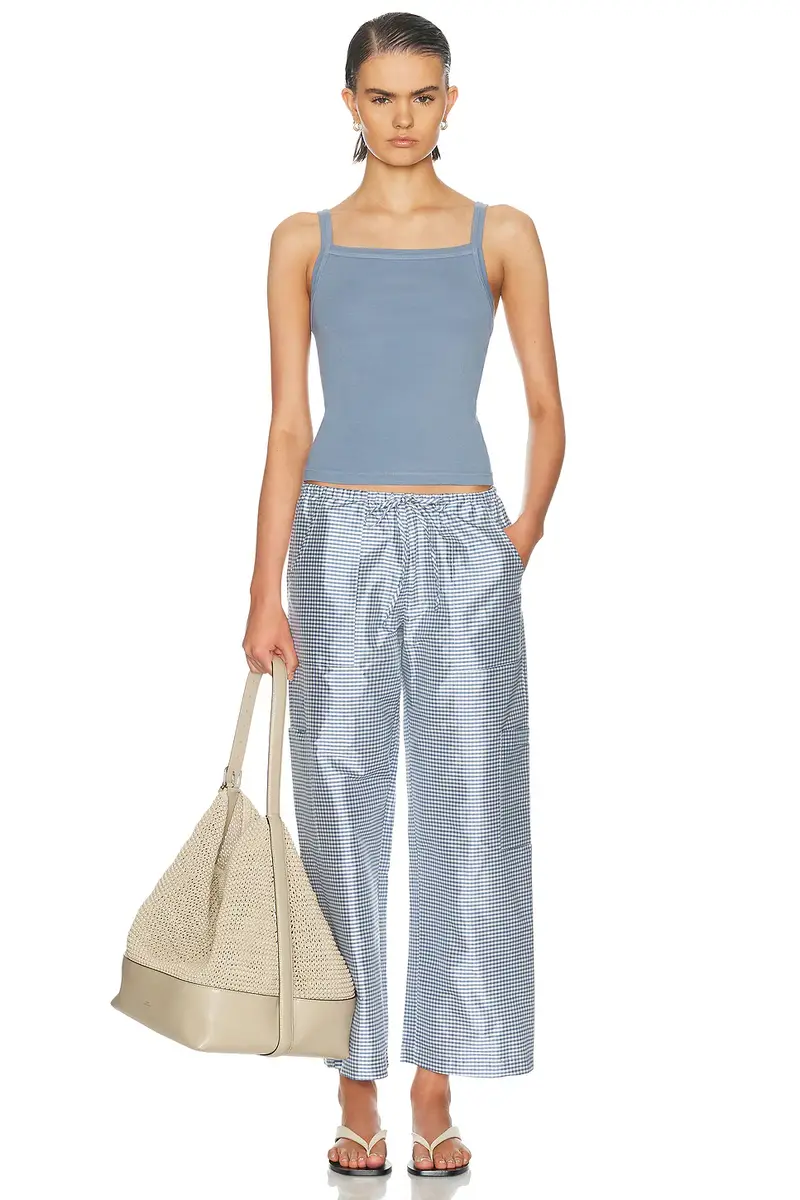 DONNI. The Taffeta Gingham Drawstring Cargo Pant | Thumbnail 5 DONNI. The Taffeta Gingham Drawstring Cargo Pant | Thumbnail 5