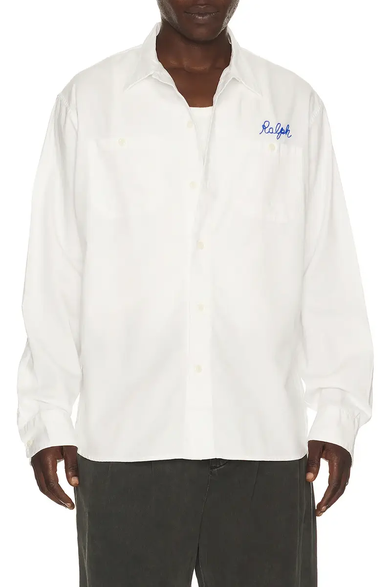 Polo Ralph Lauren Long Sleeve Herringbone Chino Frank Work Shirt | Thumbnail 2 Polo Ralph Lauren Long Sleeve Herringbone Chino Frank Work Shirt | Thumbnail 2