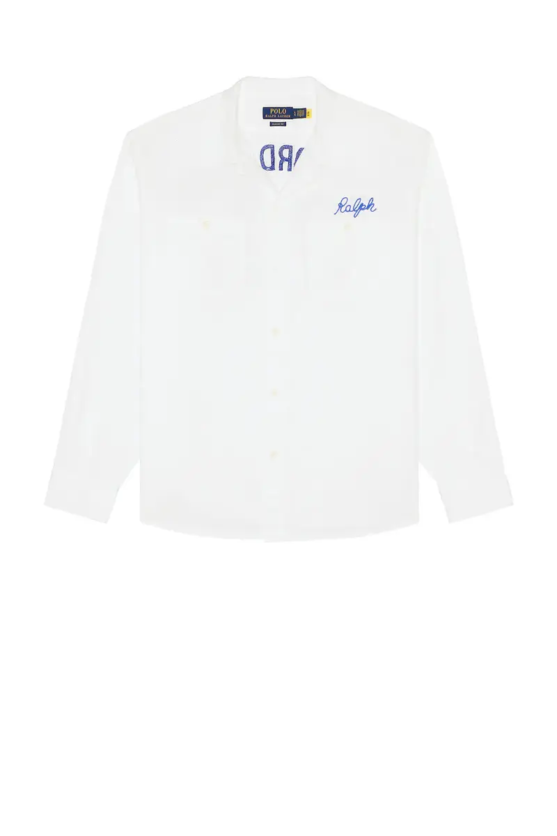 Polo Ralph Lauren Long Sleeve Herringbone Chino Frank Work Shirt | Thumbnail 4 Polo Ralph Lauren Long Sleeve Herringbone Chino Frank Work Shirt | Thumbnail 4