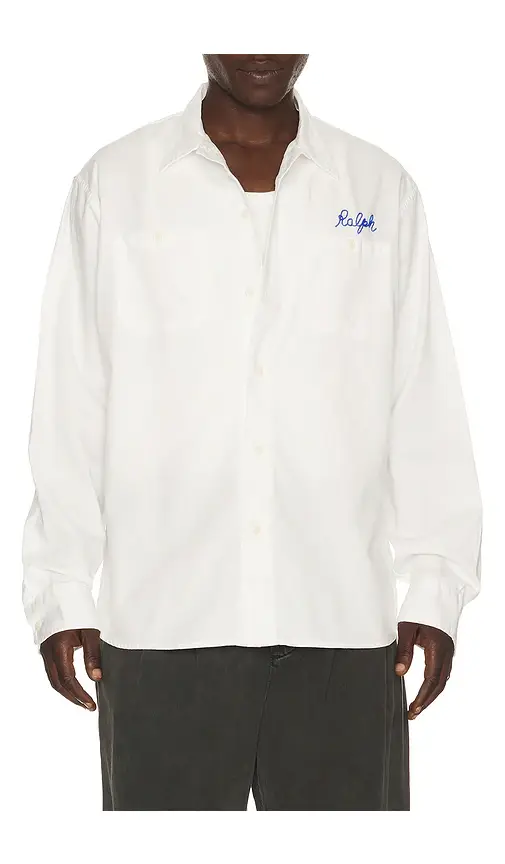 Polo Ralph Lauren Long Sleeve Herringbone Chino Frank Work Shirt | Thumbnail 7 Polo Ralph Lauren Long Sleeve Herringbone Chino Frank Work Shirt | Thumbnail 7
