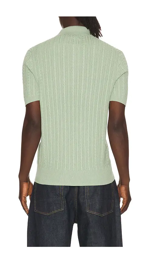 Polo Ralph Lauren Short Sleeve Featherweight Cable Knit 3-button Placket Polo Sweater | Thumbnail 7 Polo Ralph Lauren Short Sleeve Featherweight Cable Knit 3-button Placket Polo Sweater | Thumbnail 7