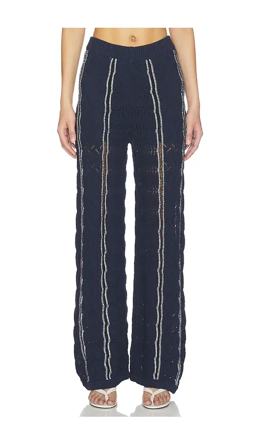 Central Park West Amber Novelty Stitch Sweater Pant | Image 1 Central Park West Amber Novelty Stitch Sweater Pant | Image 1