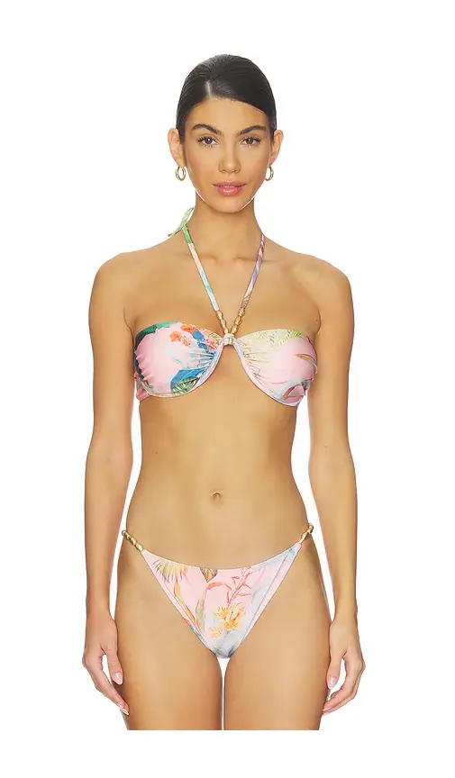 L'Agence Suki Halter Bikini Top