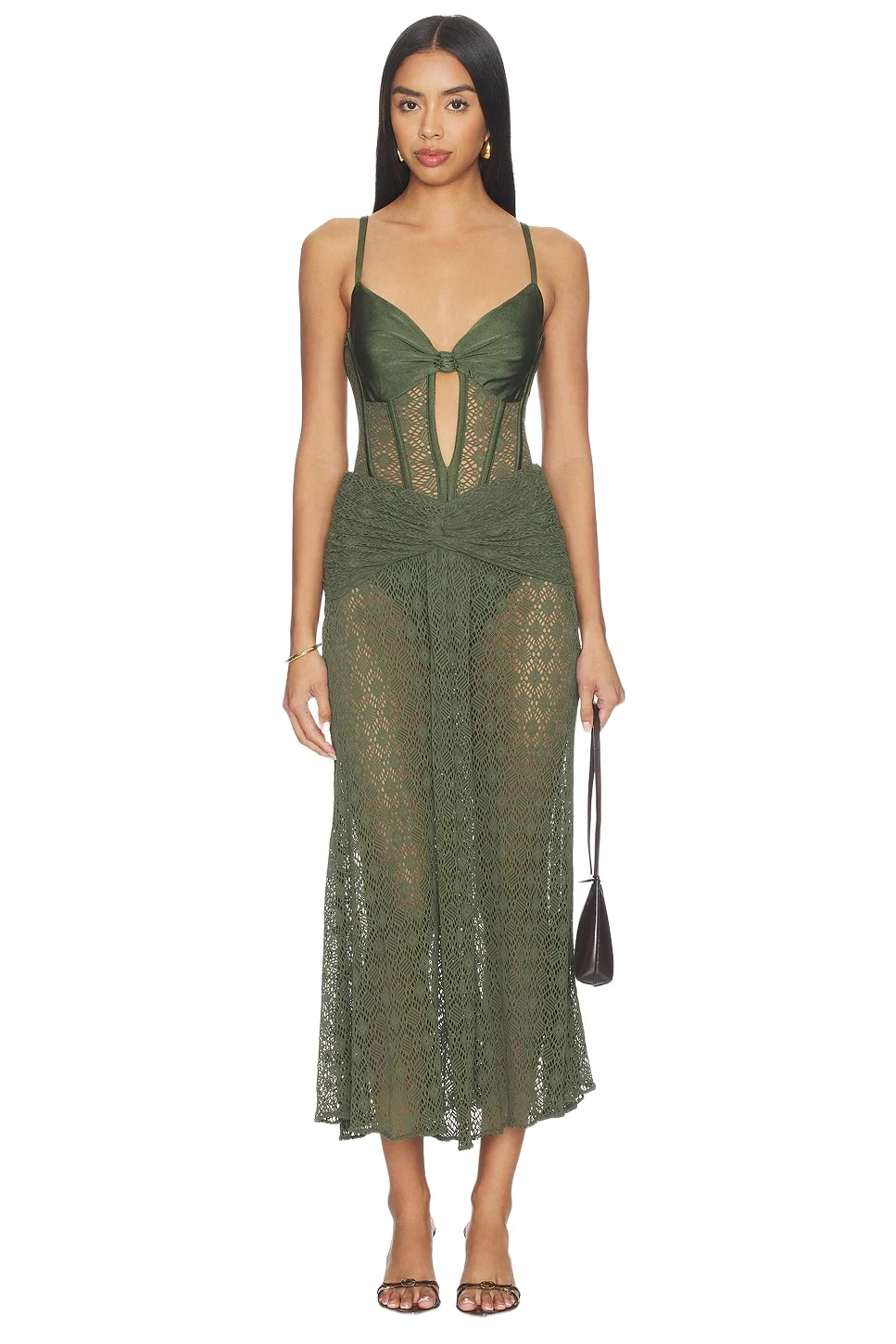 PatBo Sirena Mesh Maxi Dress