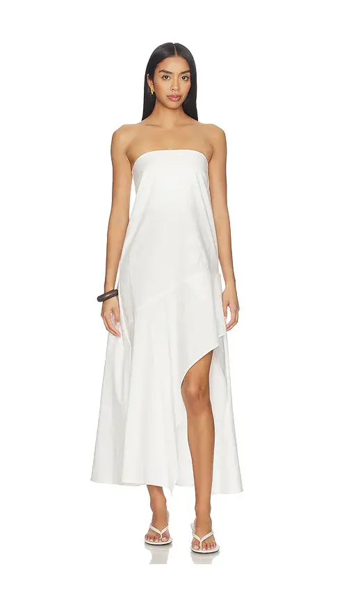 St. Agni Oxford Strapless Asymmetrical Dress | Image 1 St. Agni Oxford Strapless Asymmetrical Dress | Image 1