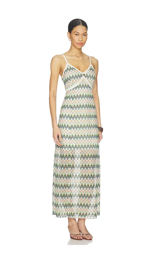 Central Park West Celine Rainbow Crochet Maxi Dress | Thumbnail 2 Central Park West Celine Rainbow Crochet Maxi Dress | Thumbnail 2