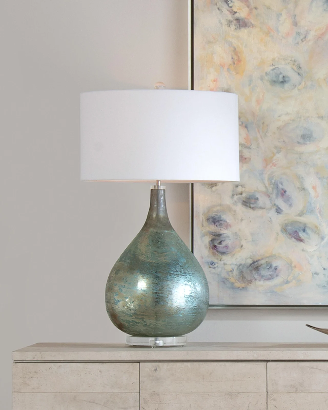 John-Richard Collection Deep Ocean Blue Table Lamp