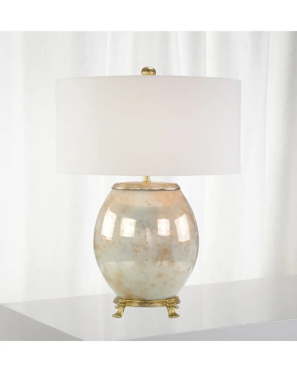 John-Richard Collection Melded White & Brass Lamp | Thumbnail 2 John-Richard Collection Melded White & Brass Lamp | Thumbnail 2