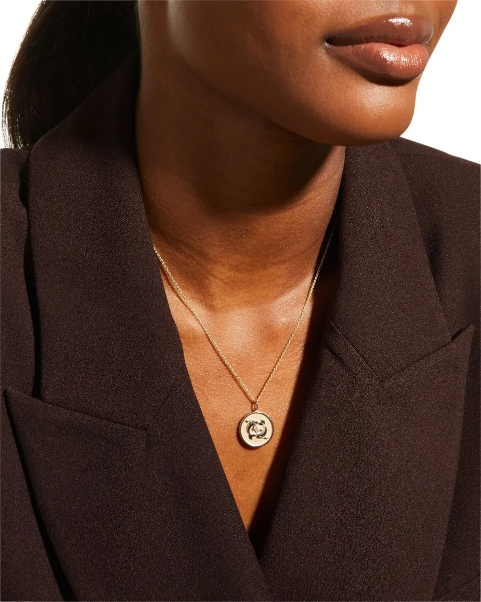 Sydney Evan Large Pisces Medallion Zodiac Necklace | Thumbnail 2 Sydney Evan Large Pisces Medallion Zodiac Necklace | Thumbnail 2
