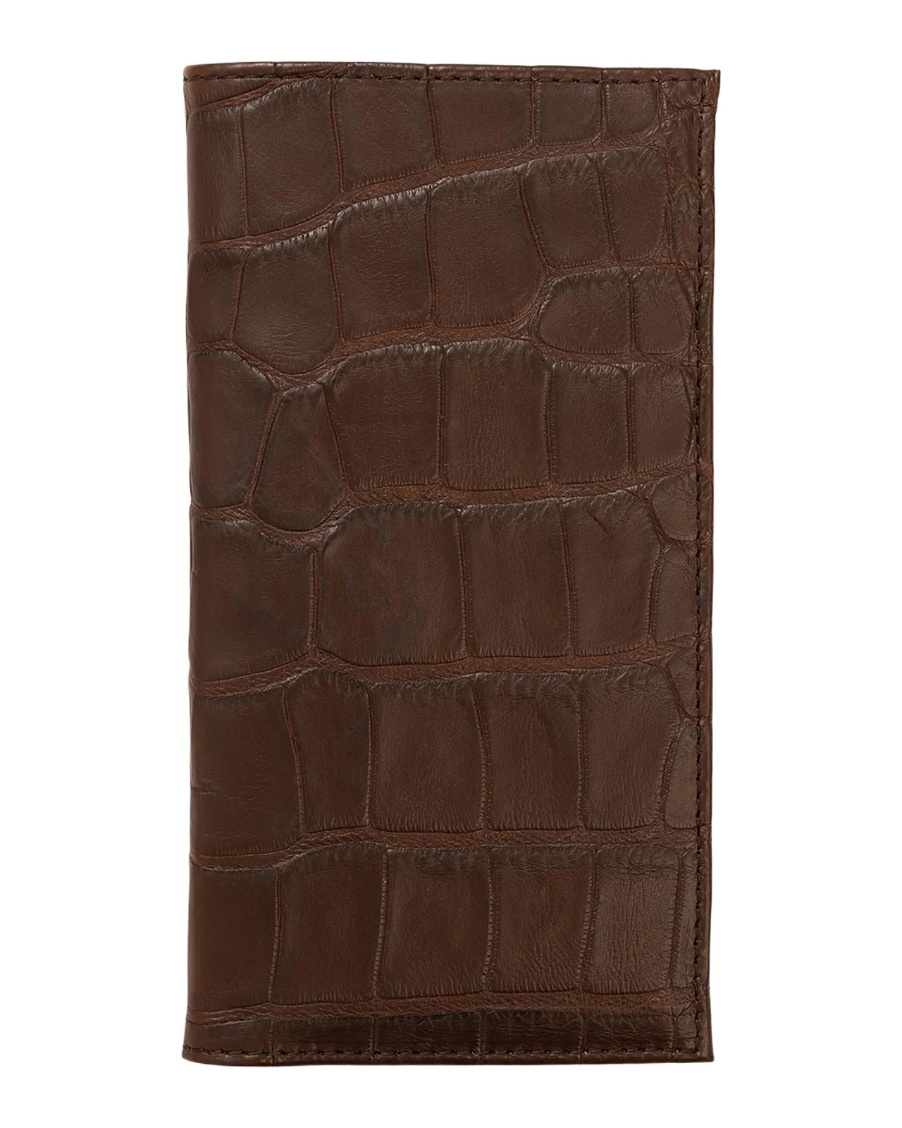 Abas Men's Matte Alligator Leather Bifold Coat Wallet