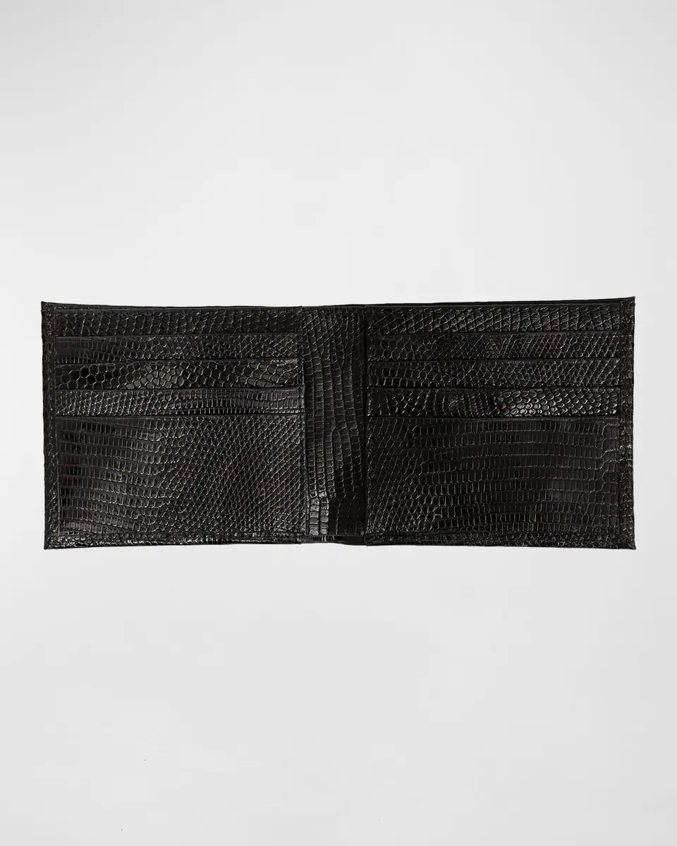 Abas Men's Lizard Leather Bifold Wallet | Thumbnail 2 Abas Men's Lizard Leather Bifold Wallet | Thumbnail 2