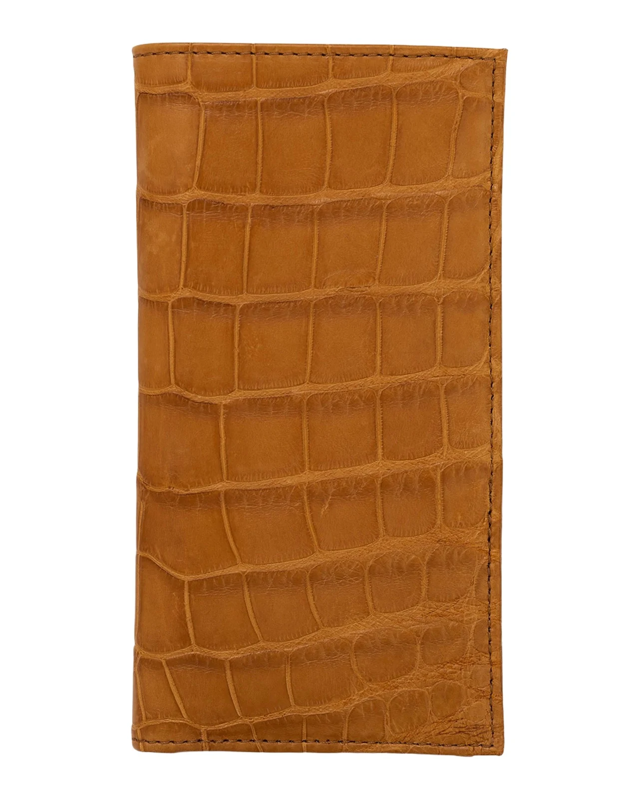 Abas Men's Matte Alligator Leather Bifold Coat Wallet