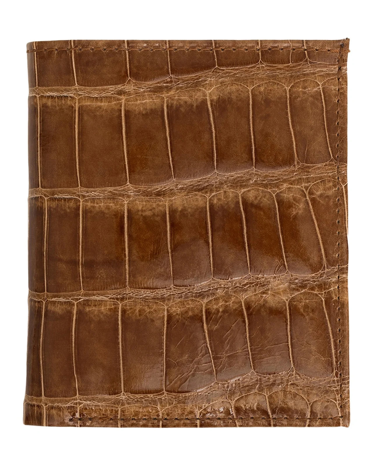 Abas Men's Glazed Alligator Compact Wallet; Monogram Available