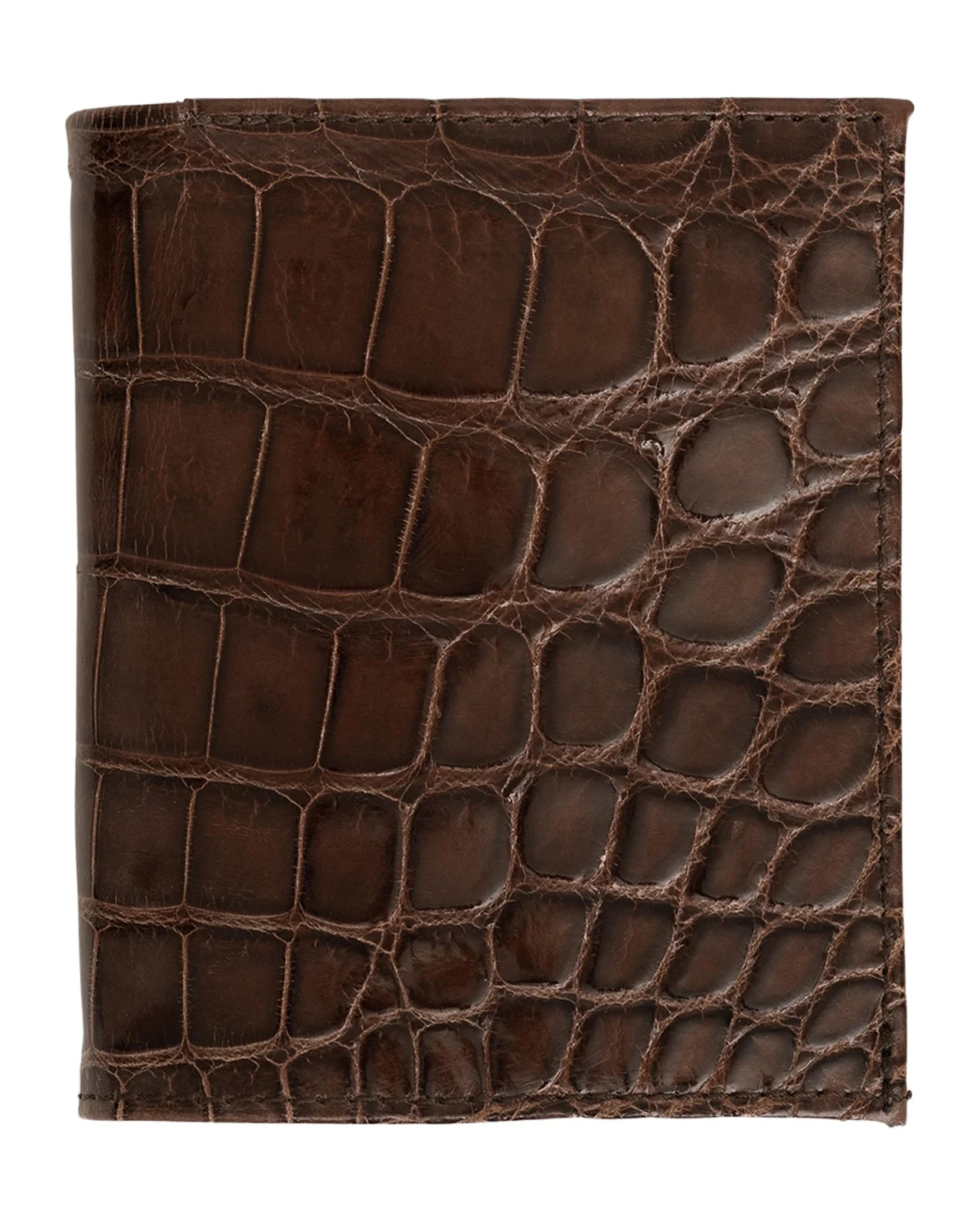 Abas Men's Glazed Alligator Compact Wallet; Monogram Available