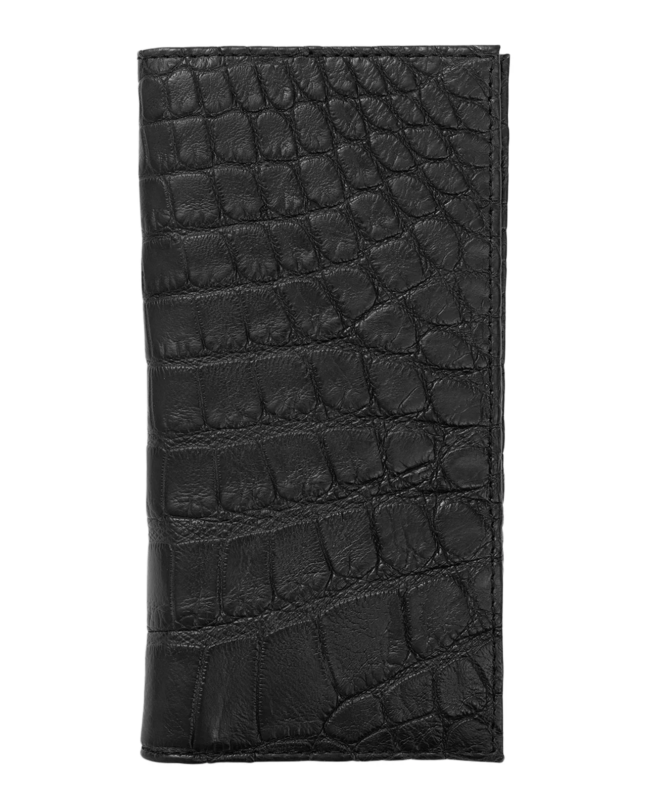 Abas Men's Matte Alligator Leather Bifold Coat Wallet