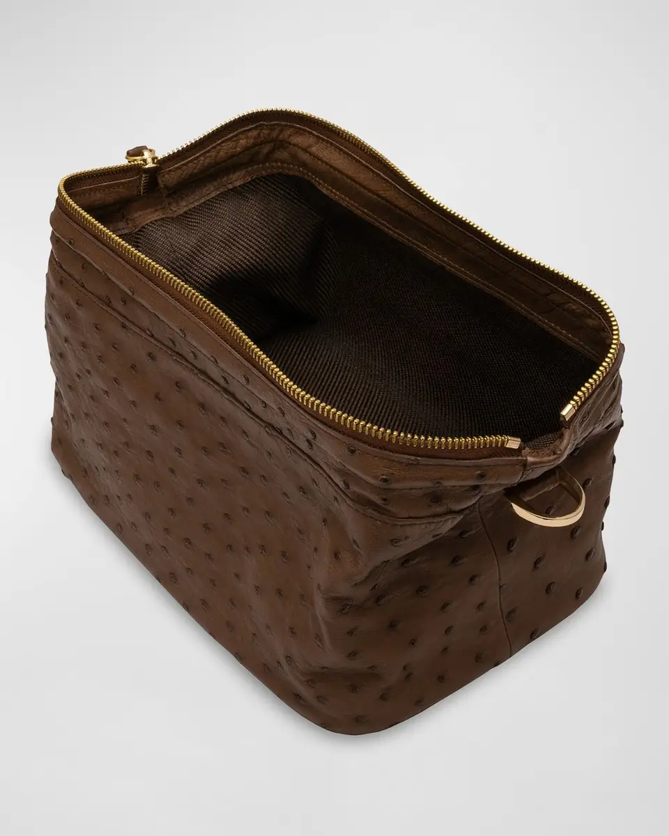 Abas Men's Ostrich Weekender Toiletry Kit | Thumbnail 2