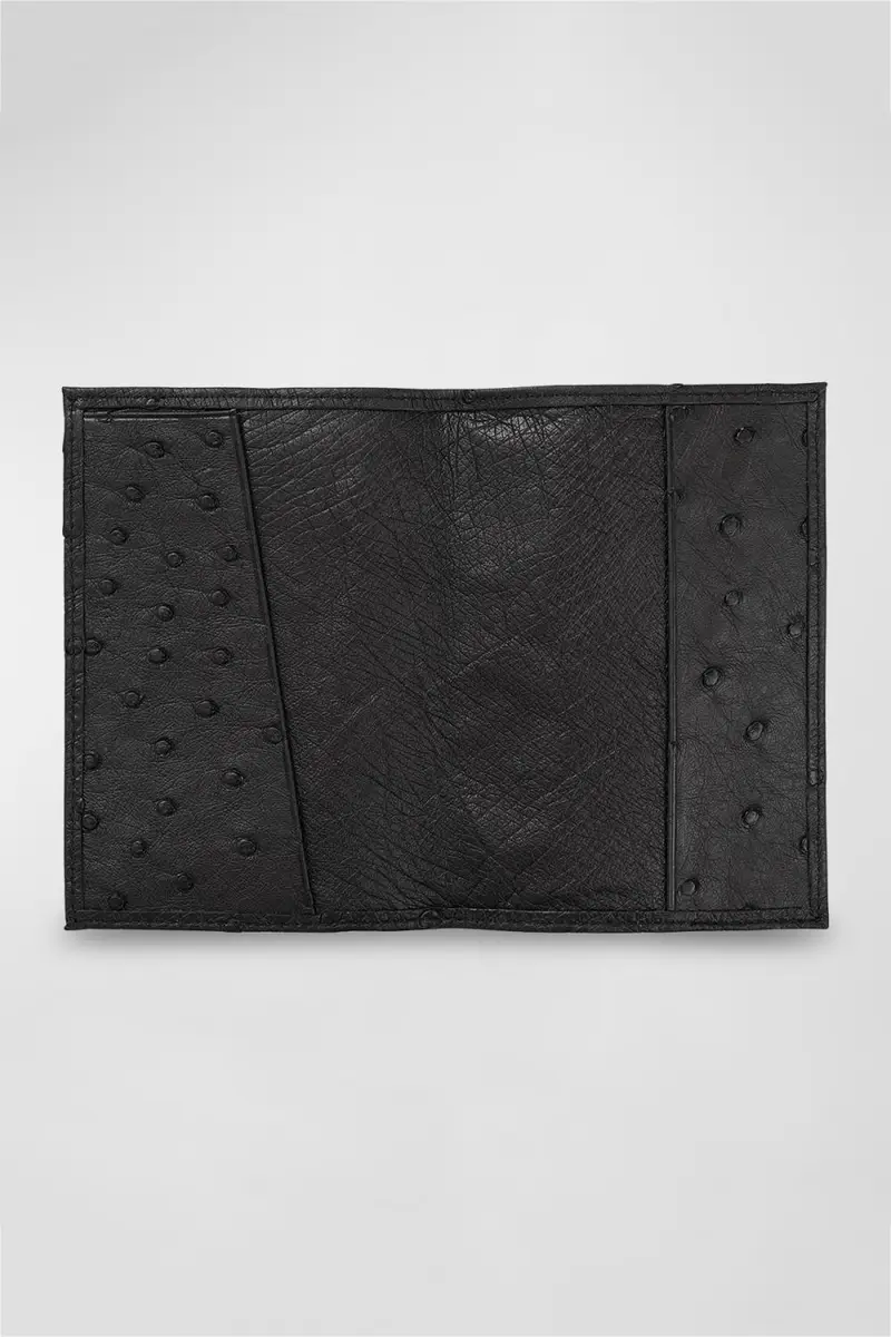 Abas Ostrich Leather Passport Booklet | Thumbnail 5 Abas Ostrich Leather Passport Booklet | Thumbnail 5