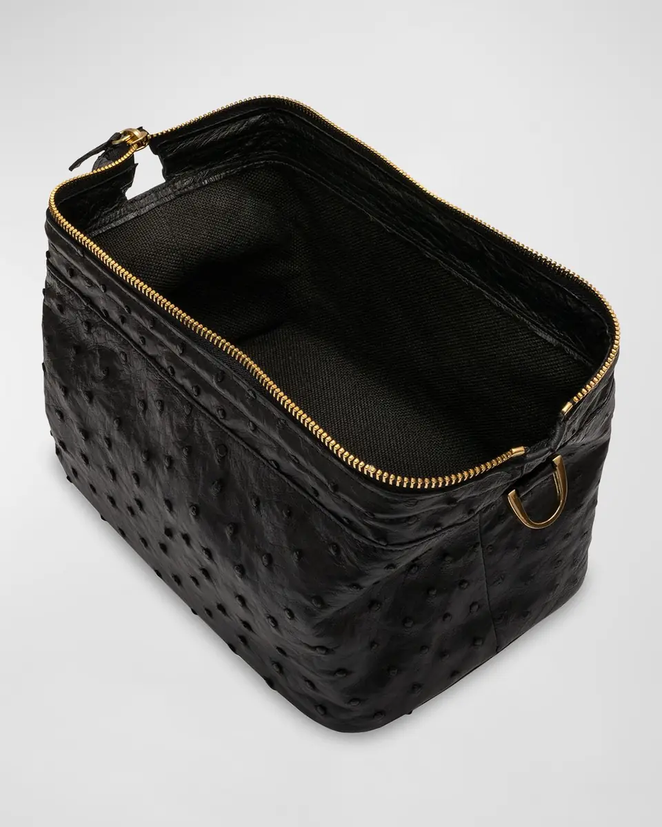 Abas Men's Ostrich Weekender Toiletry Kit | Thumbnail 2 Abas Men's Ostrich Weekender Toiletry Kit | Thumbnail 2