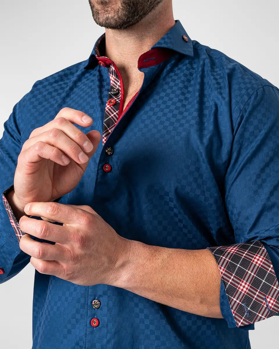 Maceoo Men's Mini Panam Square Sport Shirt | Thumbnail 4