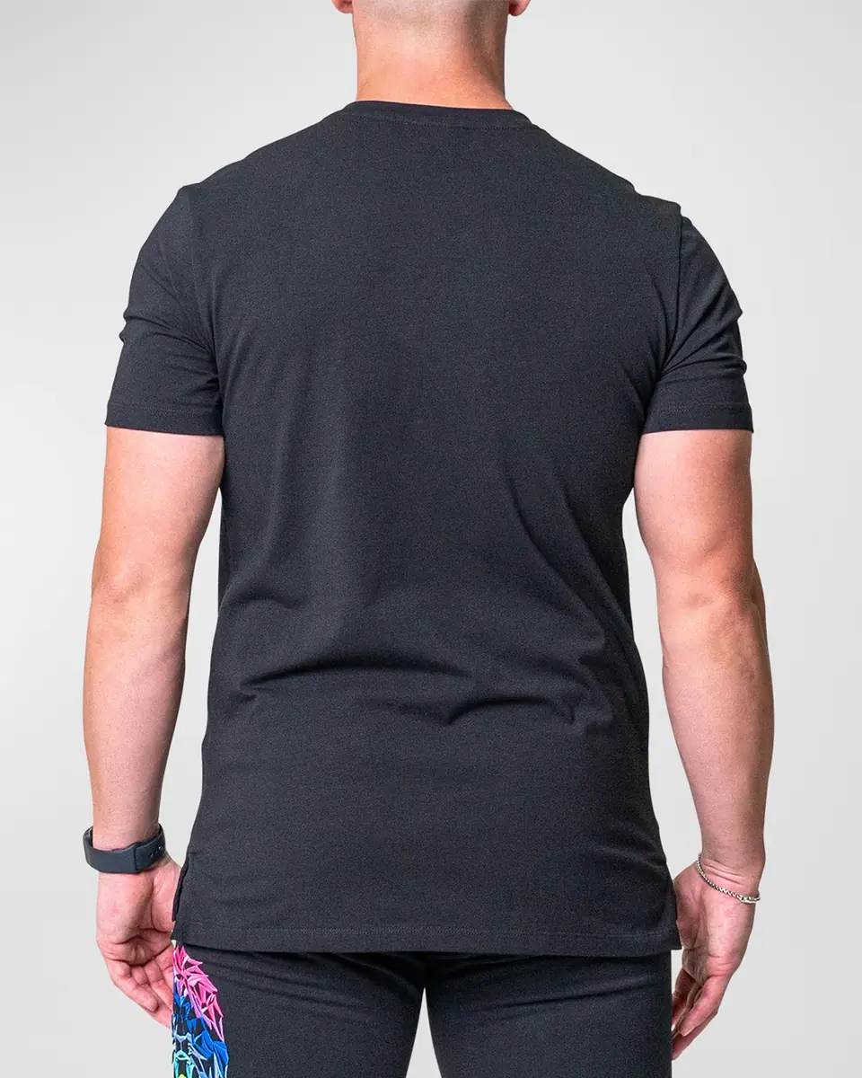 Maceoo Men's Neon Embroidered T-Shirt | Thumbnail 2 Maceoo Men's Neon Embroidered T-Shirt | Thumbnail 2
