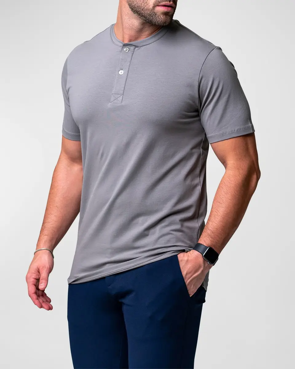Maceoo Men's Core Henley Shirt | Thumbnail 3