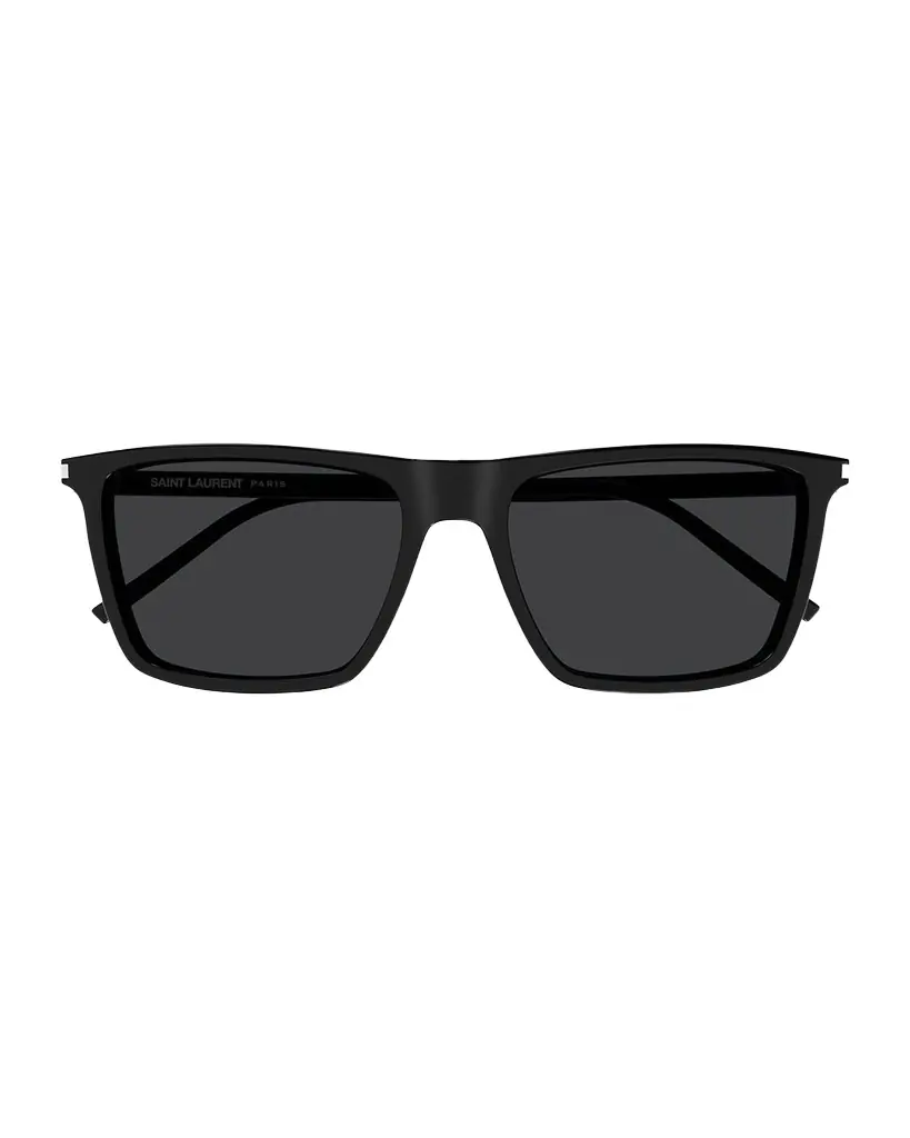 Saint Laurent Men 's SL 668 Acetate Rectangle Sunglasses | Image 1 Saint Laurent Men 's SL 668 Acetate Rectangle Sunglasses | Image 1