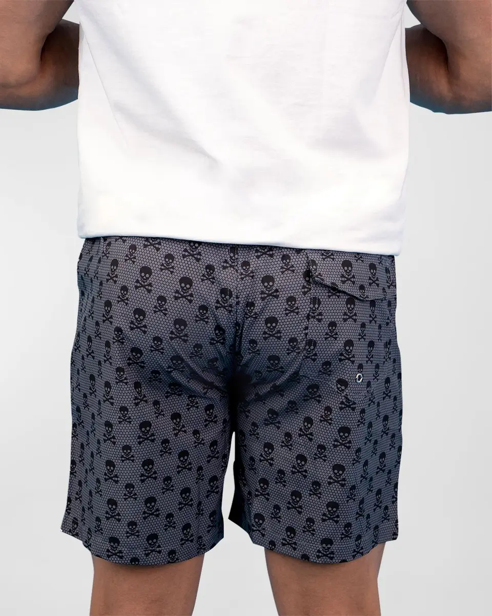 Maceoo Men's Lion Skull Crossbones Swim Shorts | Thumbnail 2 Maceoo Men's Lion Skull Crossbones Swim Shorts | Thumbnail 2