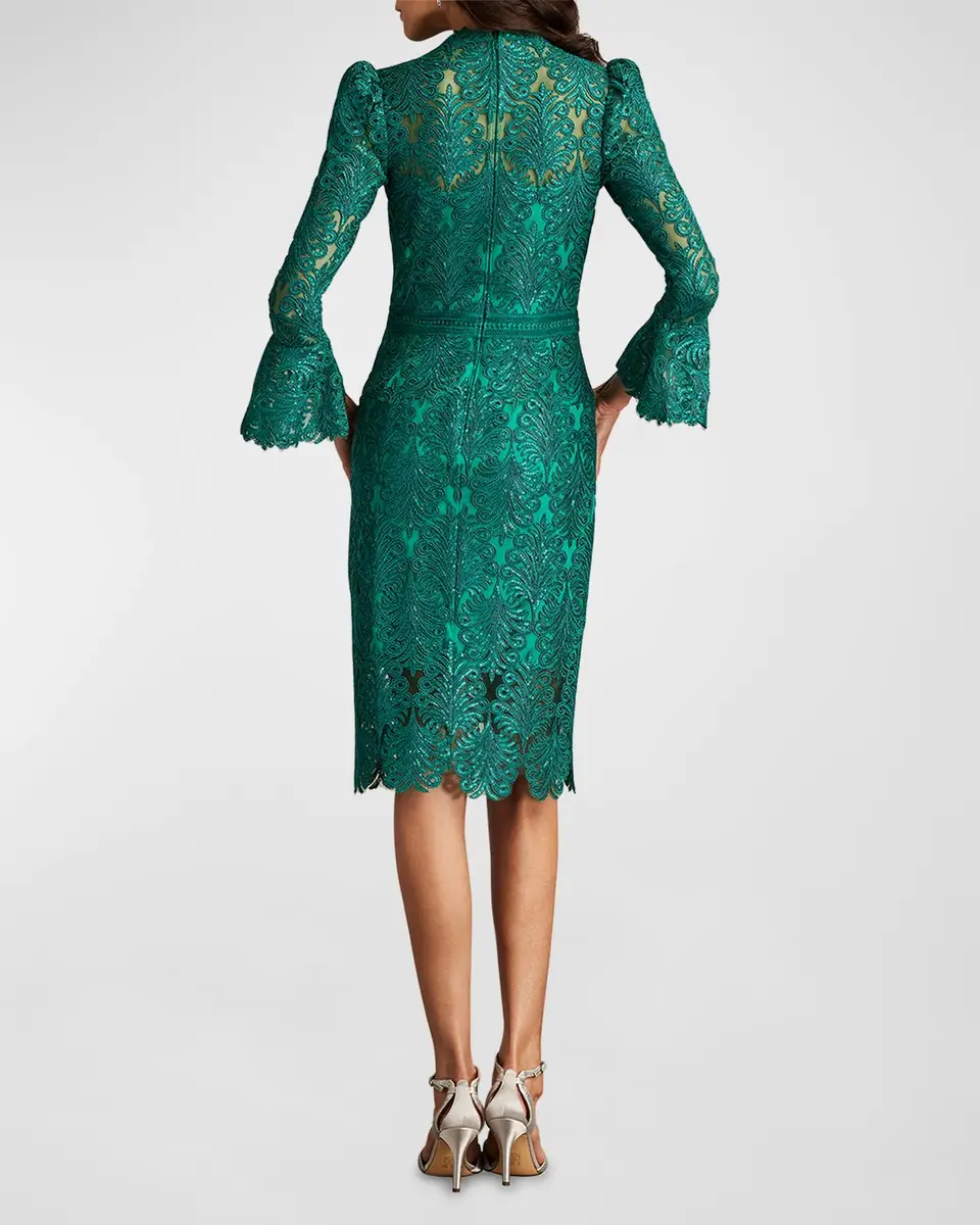 Tadashi Shoji Bell-Sleeve Sequin Lace Dress | Thumbnail 3