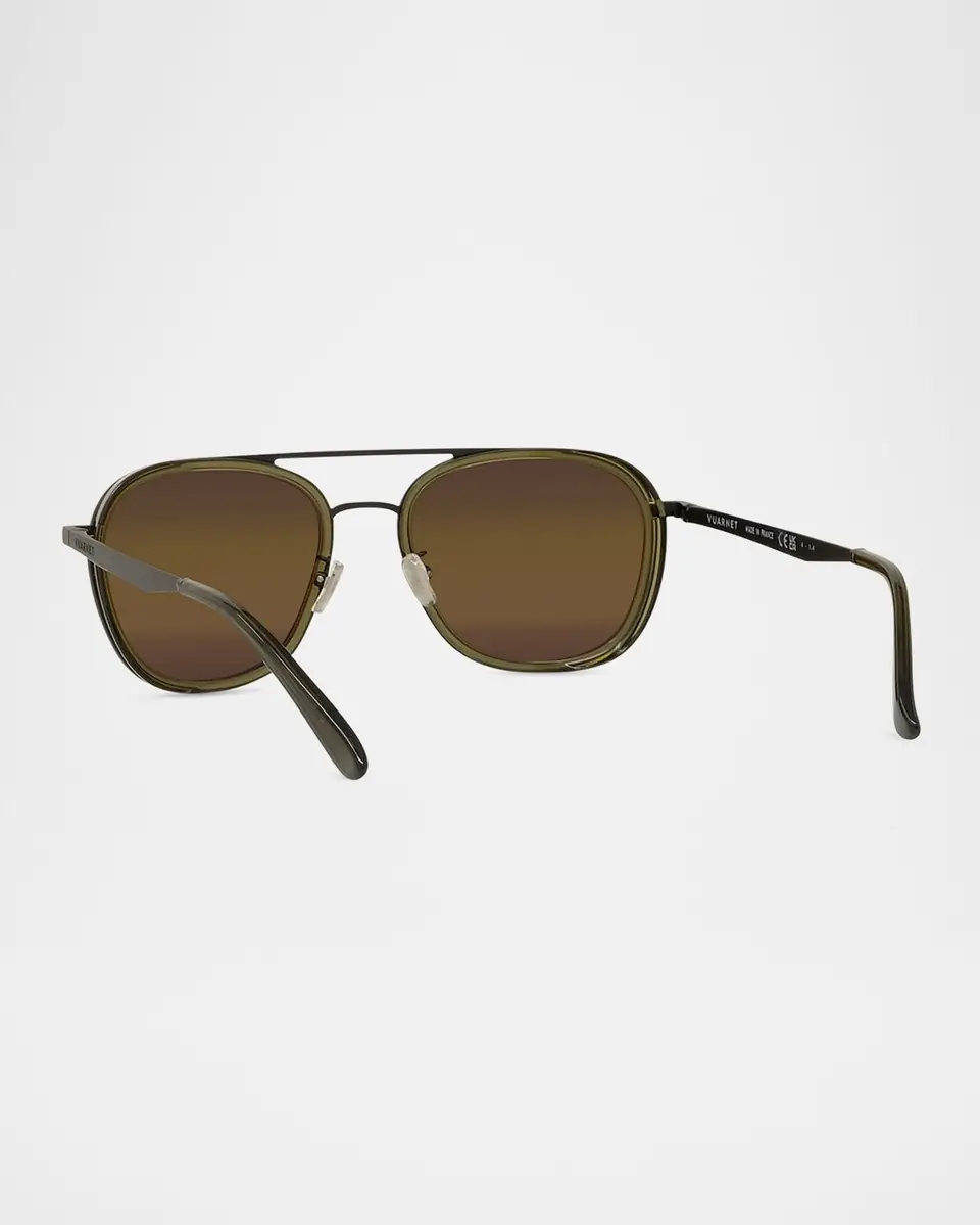 Vuarnet Men's Edge 04 Stainless Steel Rectangle Sunglasses | Thumbnail 2 Vuarnet Men's Edge 04 Stainless Steel Rectangle Sunglasses | Thumbnail 2