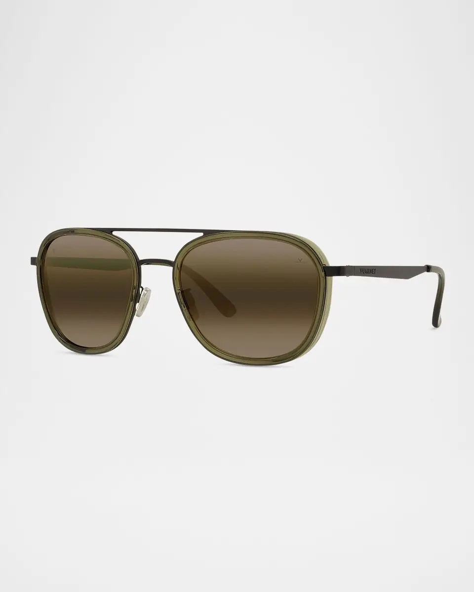 Vuarnet Men's Edge 04 Stainless Steel Rectangle Sunglasses | Thumbnail 3 Vuarnet Men's Edge 04 Stainless Steel Rectangle Sunglasses | Thumbnail 3