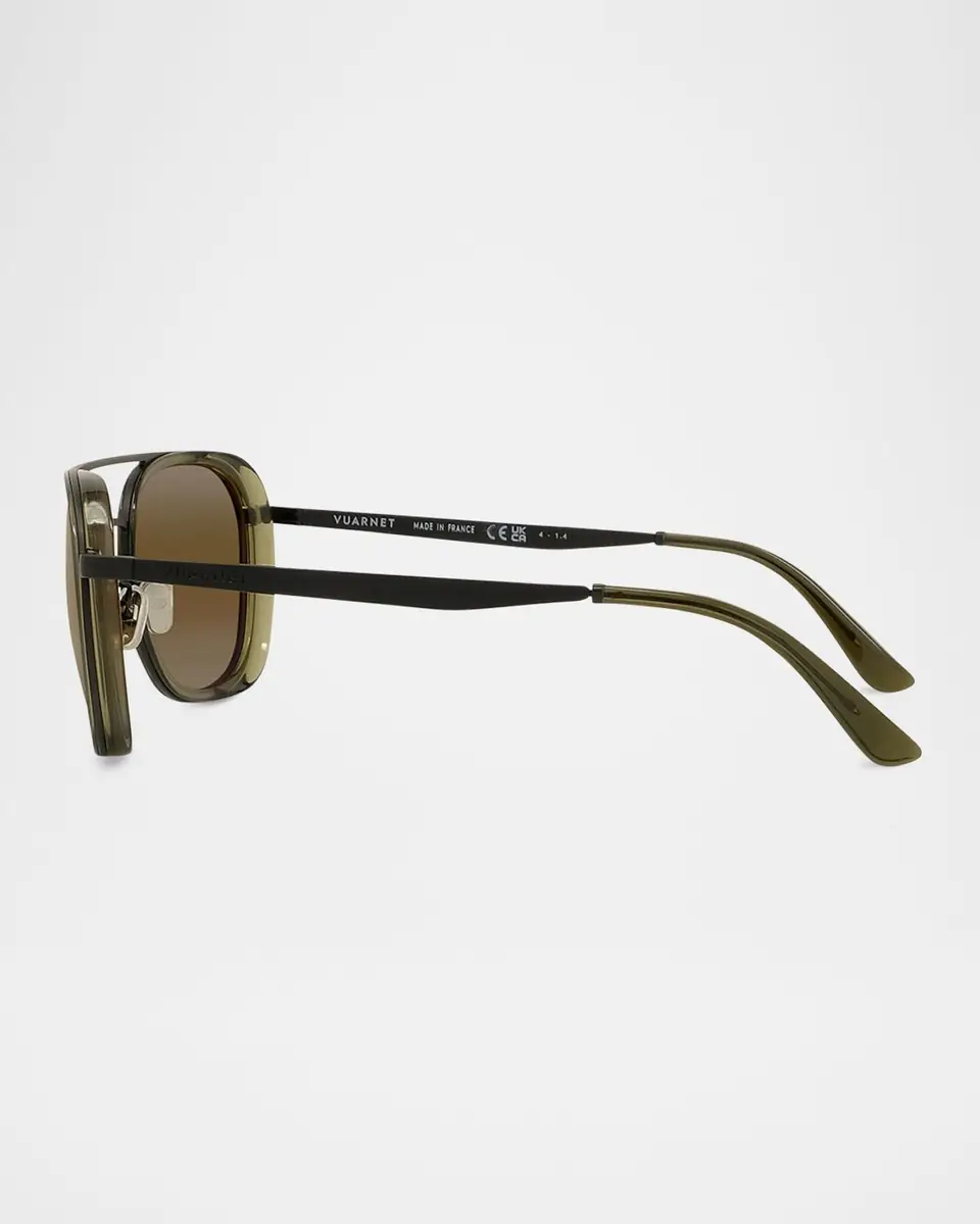 Vuarnet Men's Edge 04 Stainless Steel Rectangle Sunglasses | Thumbnail 4 Vuarnet Men's Edge 04 Stainless Steel Rectangle Sunglasses | Thumbnail 4