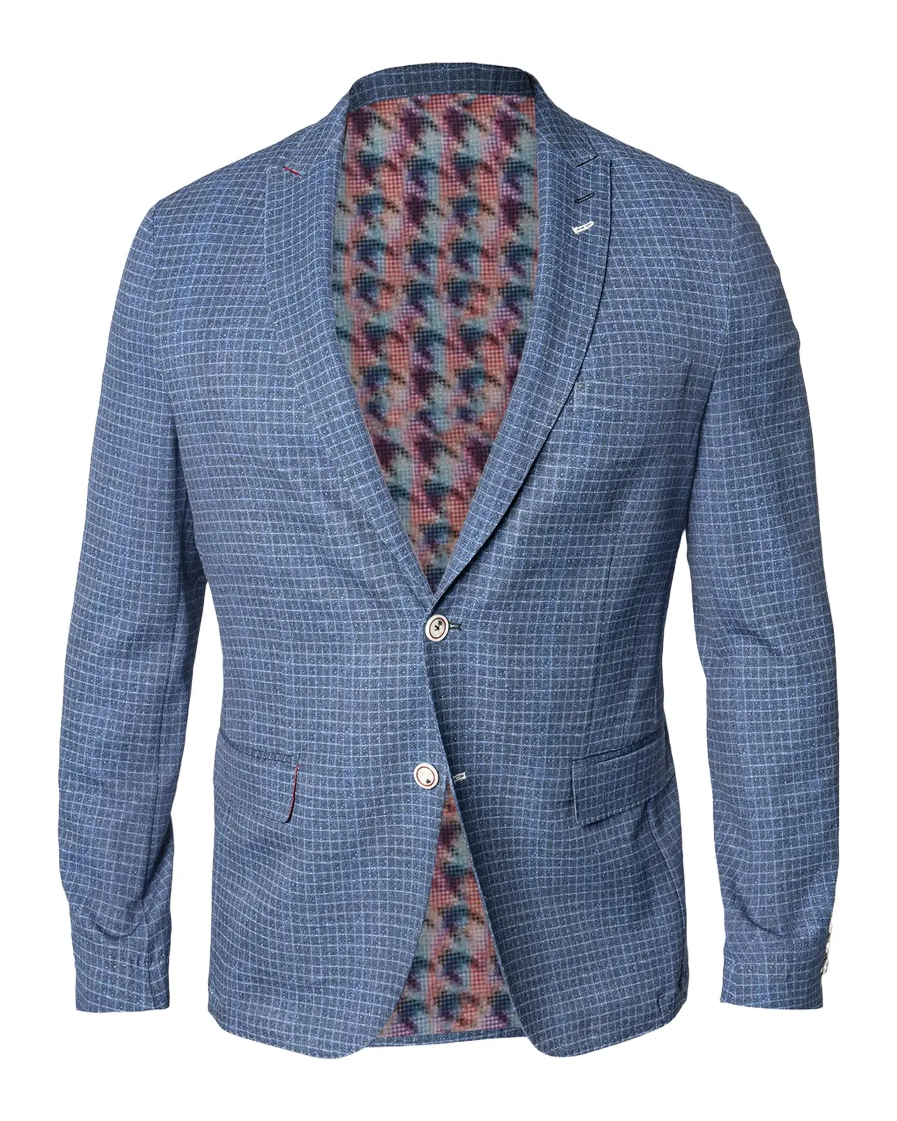 Men's Descartes Vortex Check Unconstructed Blazer Men's Descartes Vortex Check Unconstructed Blazer