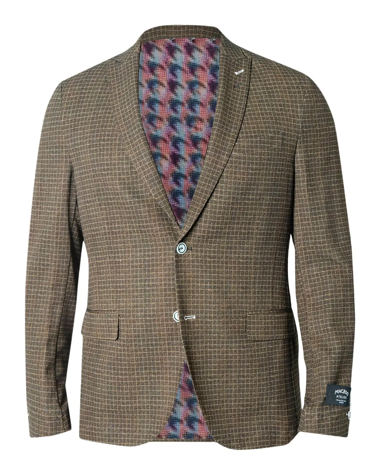 Men's Descartes Vortex Grid Check Unconstructed Blazer Men's Descartes Vortex Grid Check Unconstructed Blazer