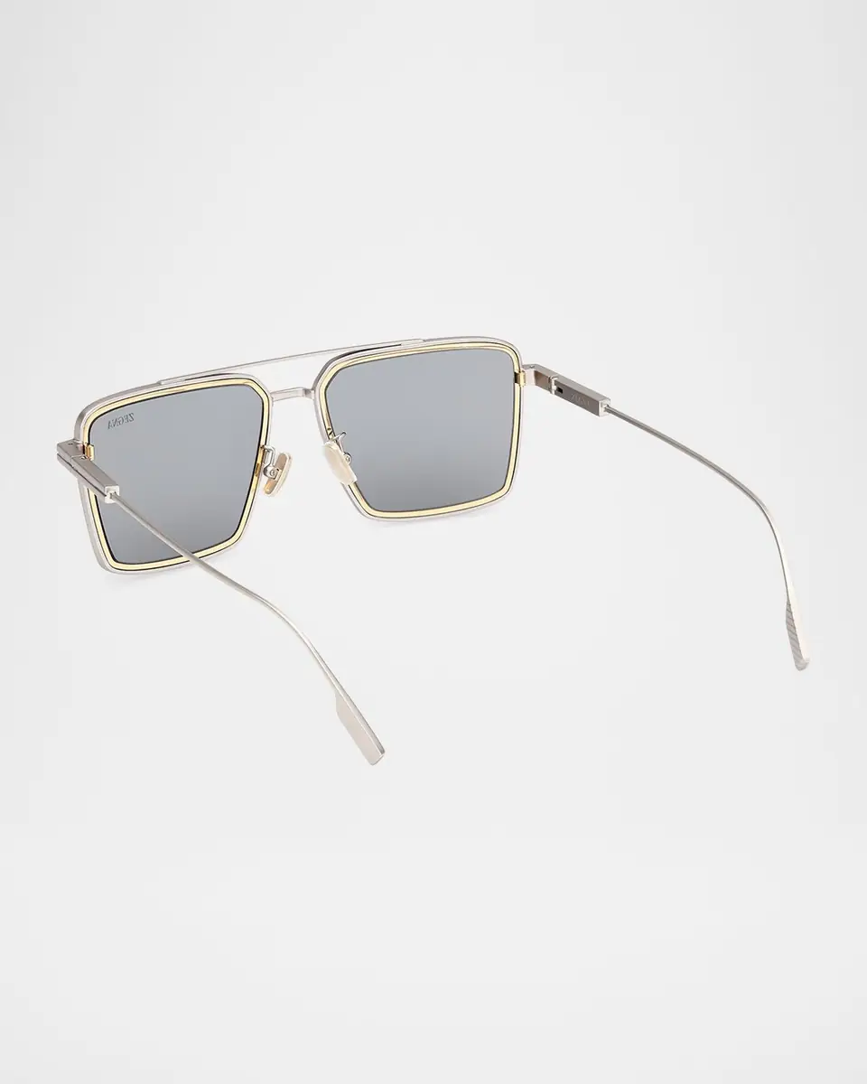 ZEGNA Men's Metal Aviator Sunglasses | Thumbnail 2 ZEGNA Men's Metal Aviator Sunglasses | Thumbnail 2