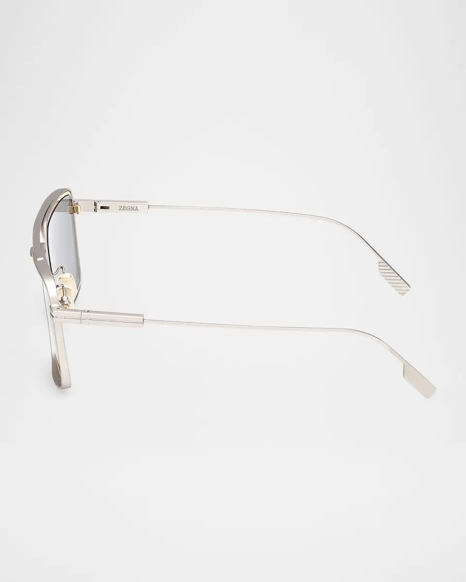 ZEGNA Men's Metal Aviator Sunglasses | Thumbnail 4 ZEGNA Men's Metal Aviator Sunglasses | Thumbnail 4