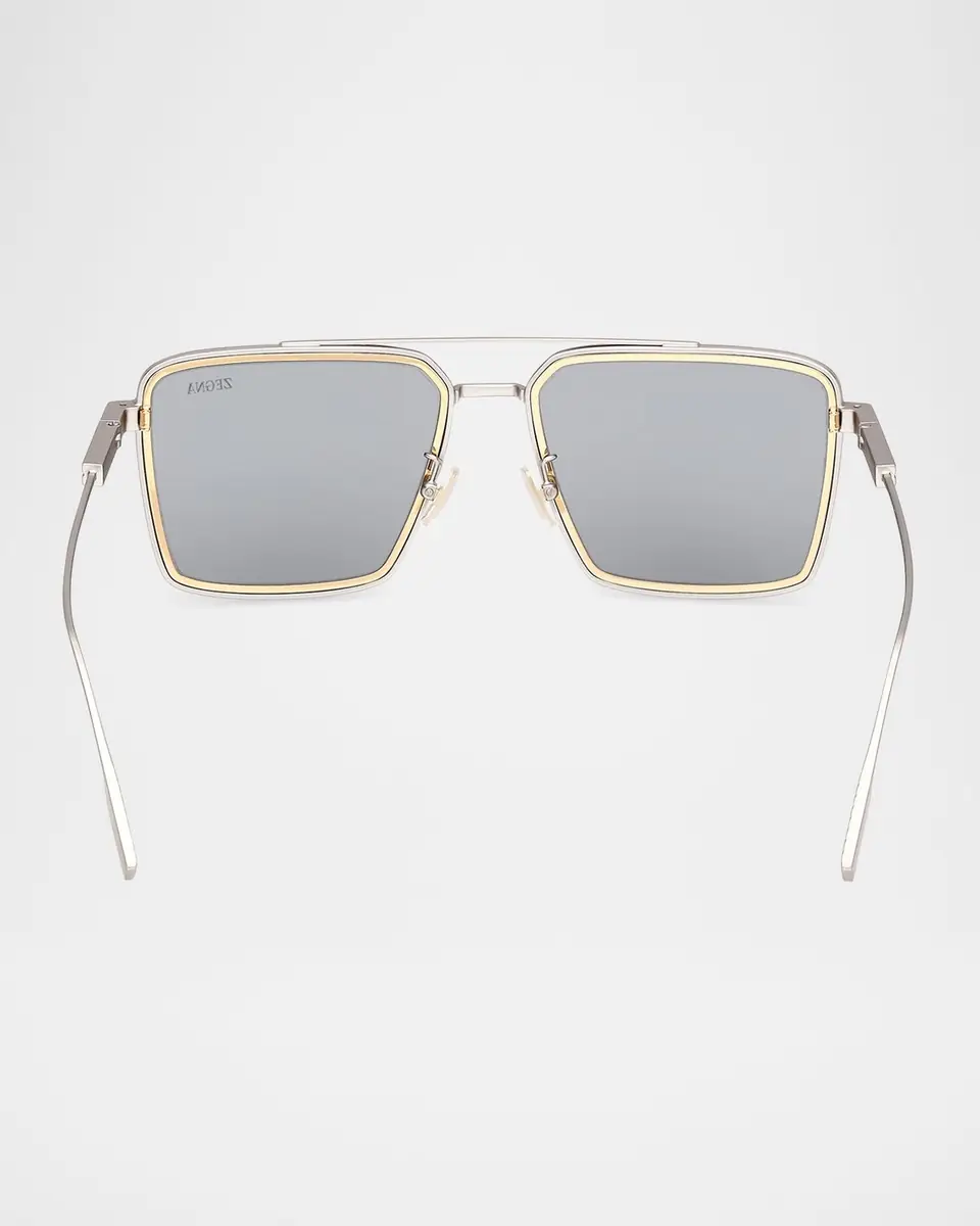 ZEGNA Men's Metal Aviator Sunglasses | Thumbnail 5 ZEGNA Men's Metal Aviator Sunglasses | Thumbnail 5