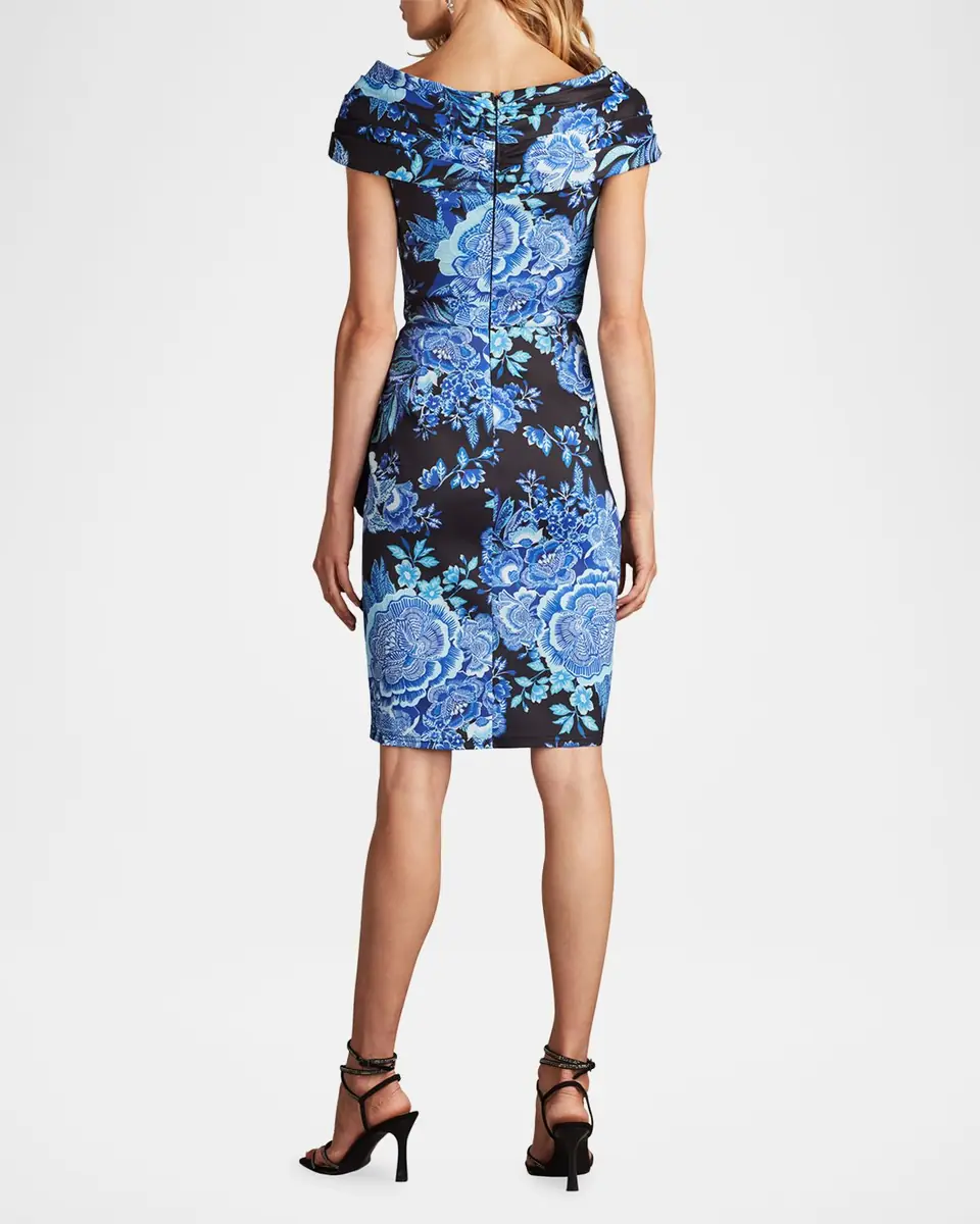 Tadashi Shoji Bodycon Floral-Print Ruffle Dress | Thumbnail 3 Tadashi Shoji Bodycon Floral-Print Ruffle Dress | Thumbnail 3