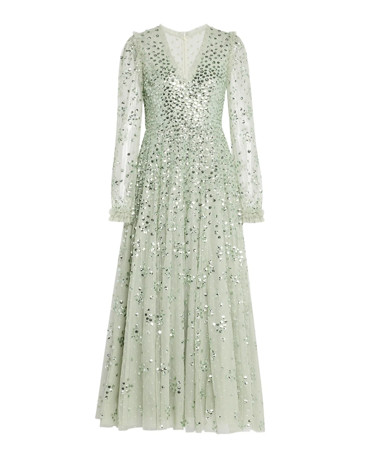 Leila Sequin Dot Tulle Ankle Gown Leila Sequin Dot Tulle Ankle Gown