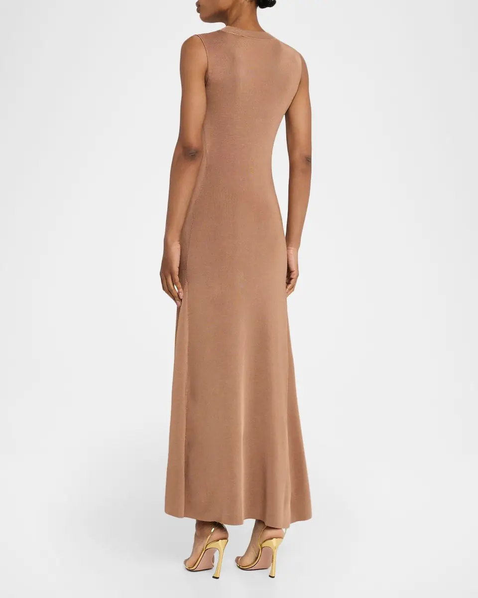 Roland Mouret Sleeveless Gathered-Waist Viscose Knit Maxi Dress | Thumbnail 3 Roland Mouret Sleeveless Gathered-Waist Viscose Knit Maxi Dress | Thumbnail 3