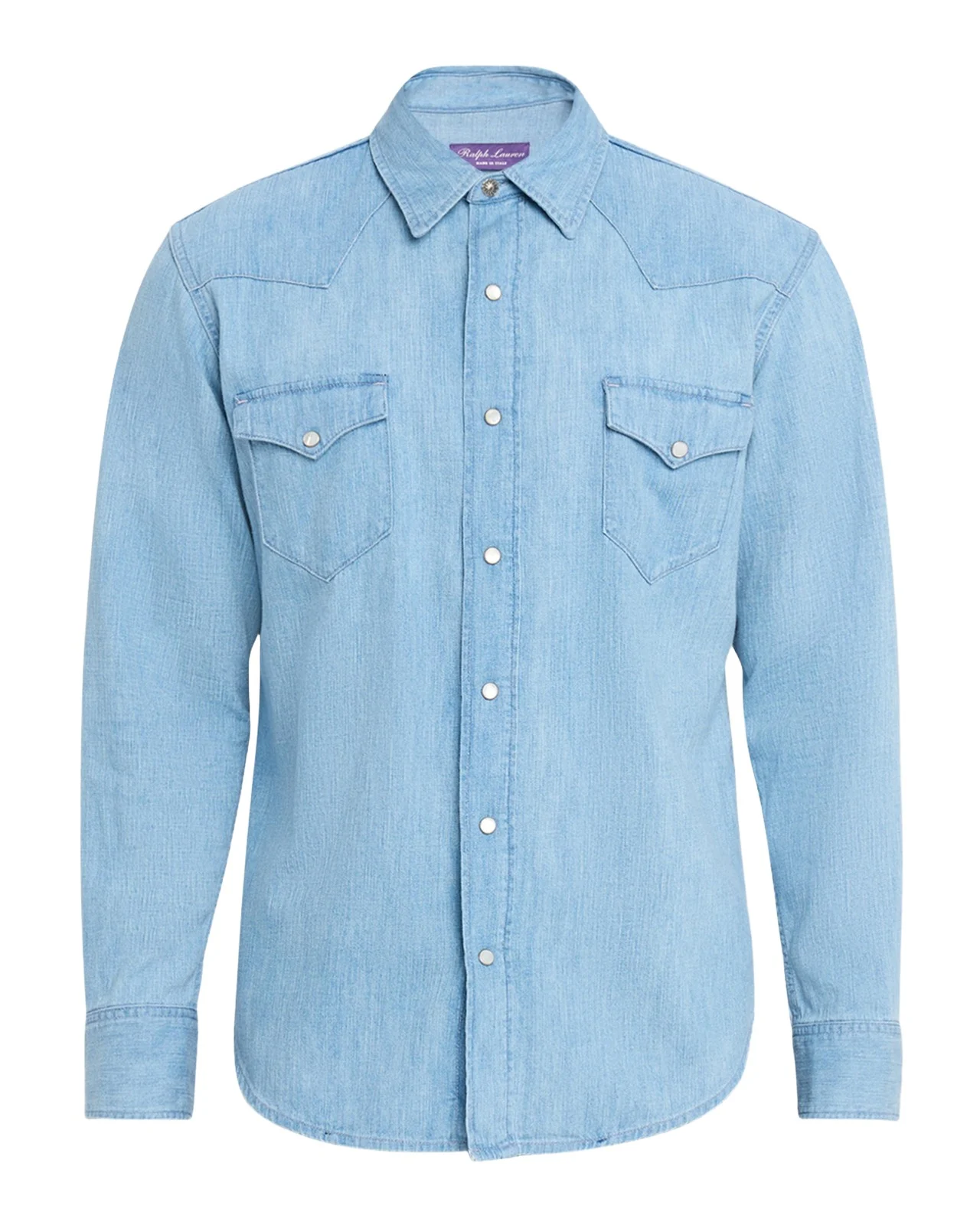 Men's Cotton-Linen Denim Western Shirt Men's Cotton-Linen Denim Western Shirt