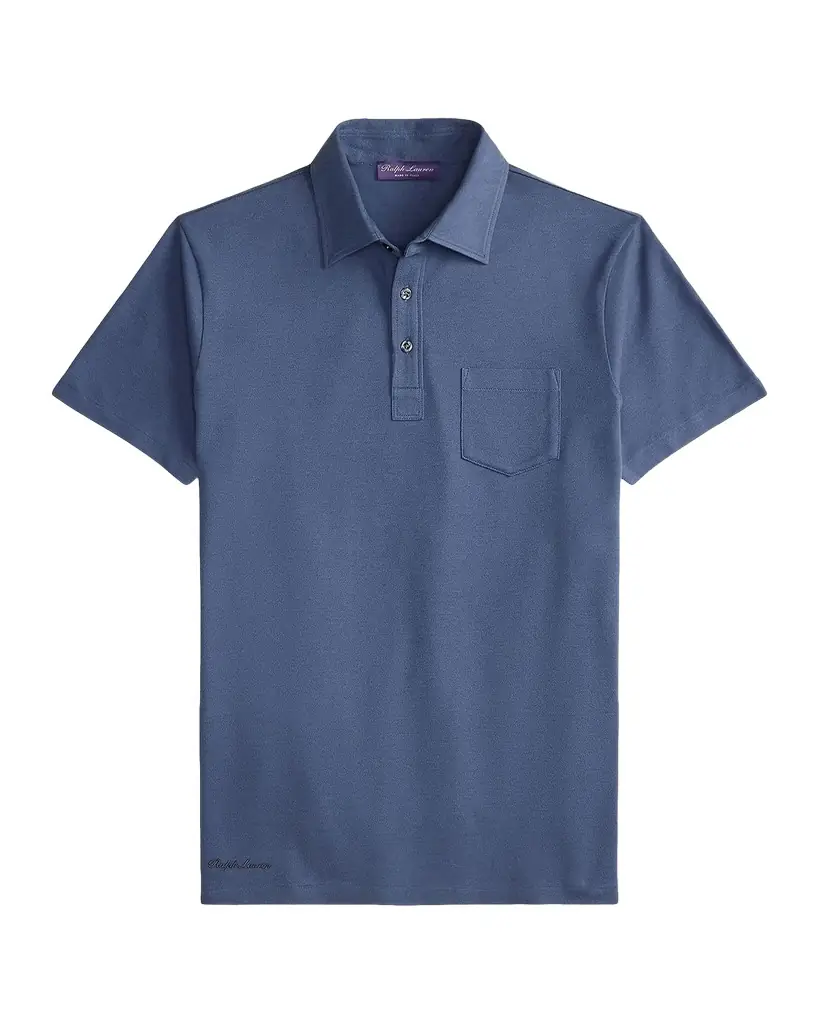 Ralph Lauren Purple Label Cotton-Cashmere Piqué Polo Shirt | Image 1 Ralph Lauren Purple Label Cotton-Cashmere Piqué Polo Shirt | Image 1