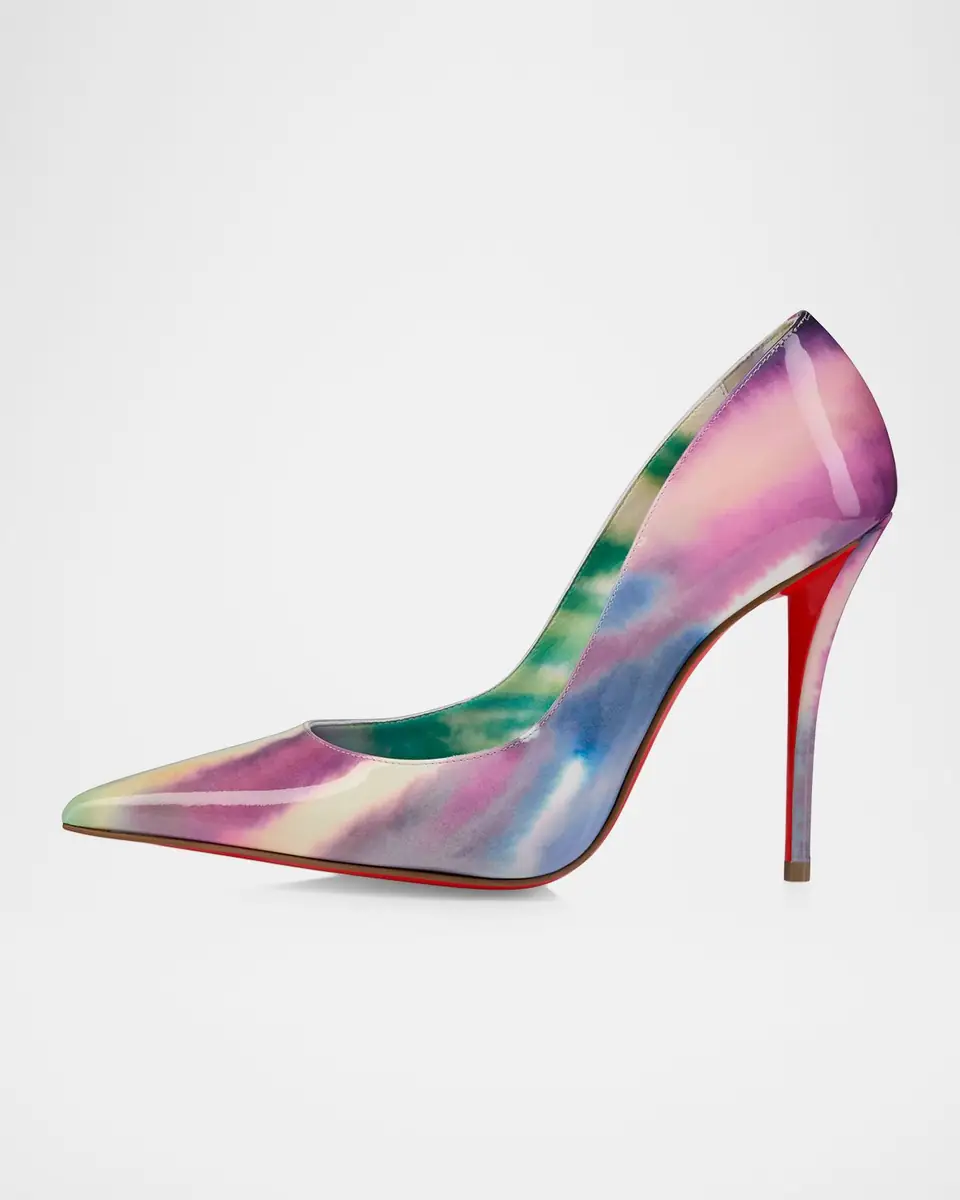 Christian Louboutin 100mm Miss Z Tie-Dye Patent Leather Pumps | Thumbnail 4 Christian Louboutin 100mm Miss Z Tie-Dye Patent Leather Pumps | Thumbnail 4