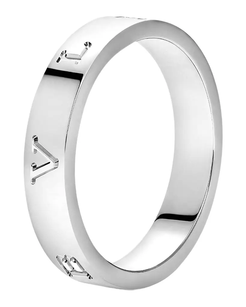 BULGARI BULGARI Plain Band Ring in 18K White Gold, EU 52 / US 6 BULGARI BULGARI Plain Band Ring in 18K White Gold, EU 52 / US 6