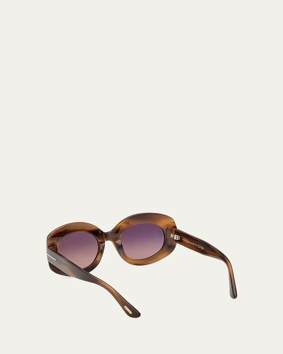 Tom Ford Claudette 51MM Oval Sunglasses | Thumbnail 4